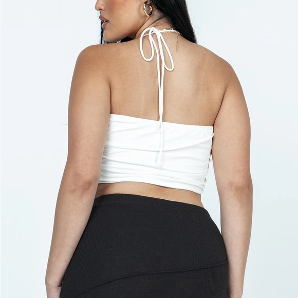 Princess Polly NWT White Hunter Cropped Corset Top Sz 6 - Picture 2 of 6